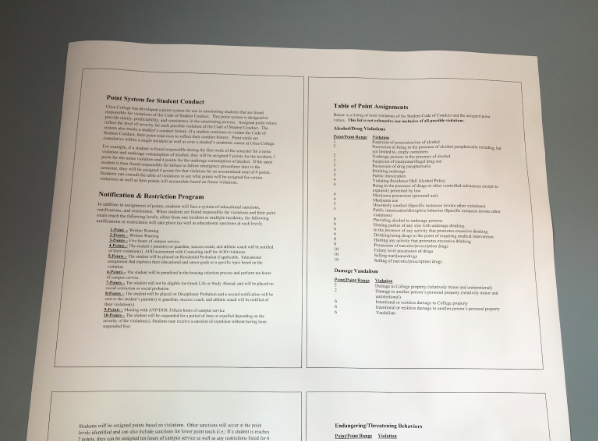 New Point System Implemented for Student Conduct Procedure