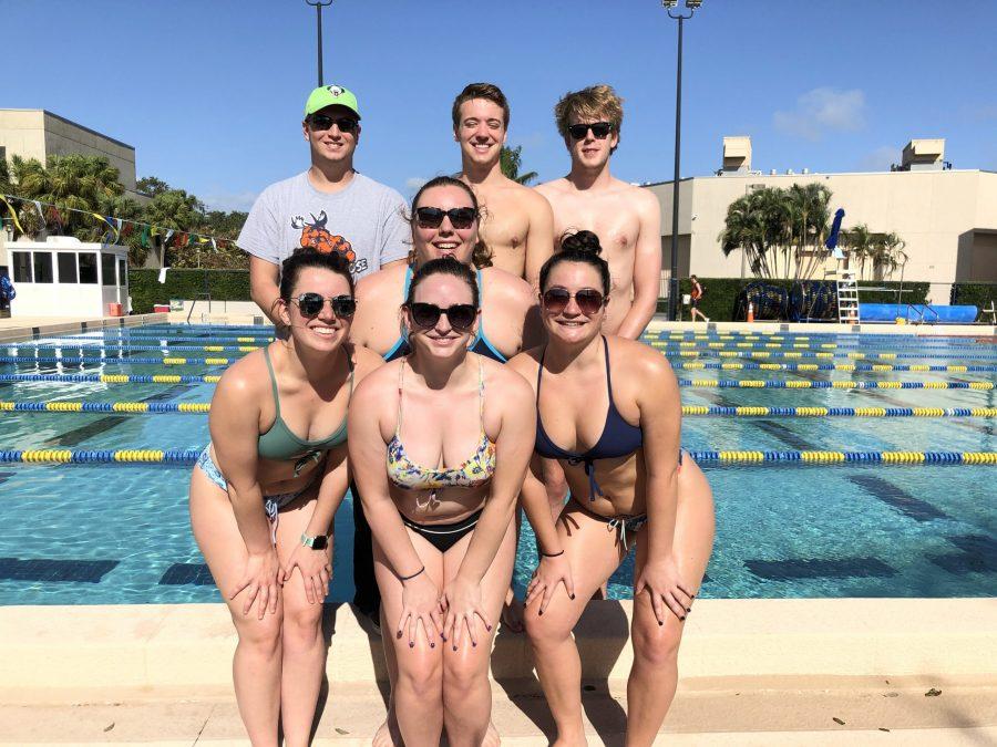 The UC swim team escaped the cold temperatures over break and traveled to Florida for their training. Photo provided by: Emma Blenis
