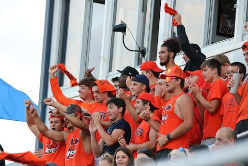 The Sept. 18 home game was an Orange Out game. UC won 37-28.
Photo submitted by Chris Bernardine.