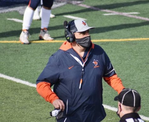 Coach Blaise Faggiano on the sidelines during a game last season.