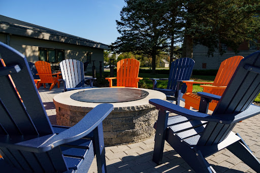 The fire pit outside the new Wilcox Center was vandalized in early October.  