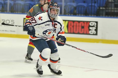 Utica College Womens Ice Hockey Captain Georgie Santullo made history by becoming the first player in program history to have three consecutive hat tricks. 