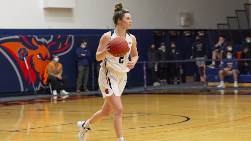 Utica College guard Brigid Johndrow finished the Dec. 11 game with the first triple-double in over 10 years for the Utica College women's basketball program with a 20 point, 10 rebound and 10 assist game.