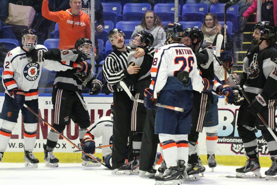 Things got chippy the last time Utica and Manhattanville faced off in Utica.