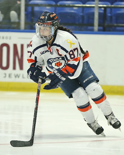 Utica College women's ice hockey senior captain is currently first in the nation with 26 goals this season.