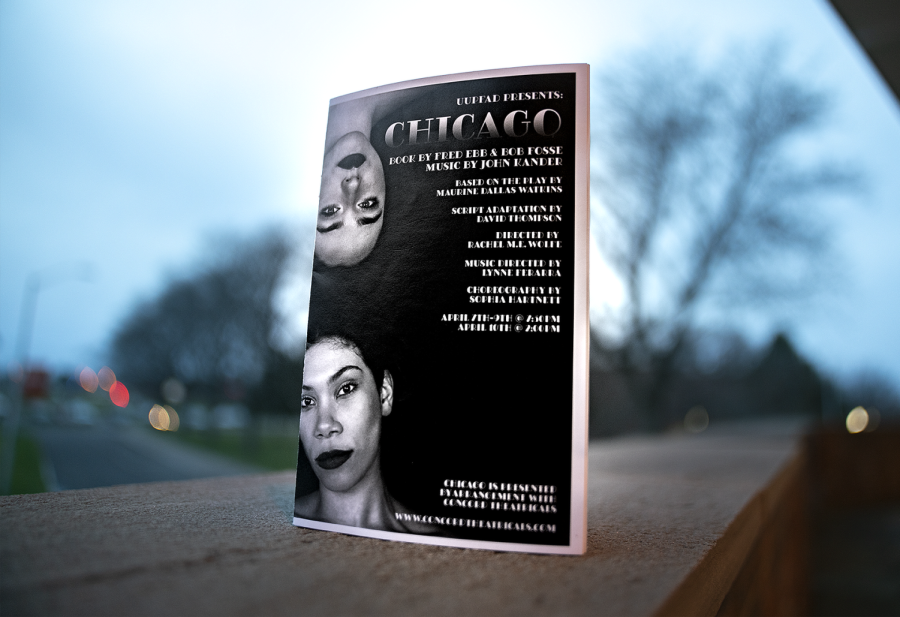 One of the Playbills from Utica Universitys showing of Chicago last weekend.