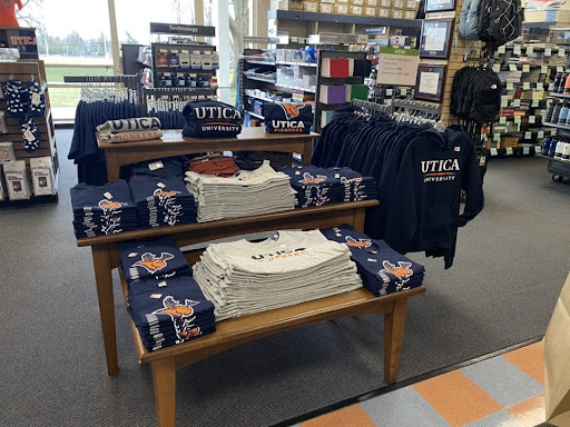 Some of the new merchandise at the bookstore.