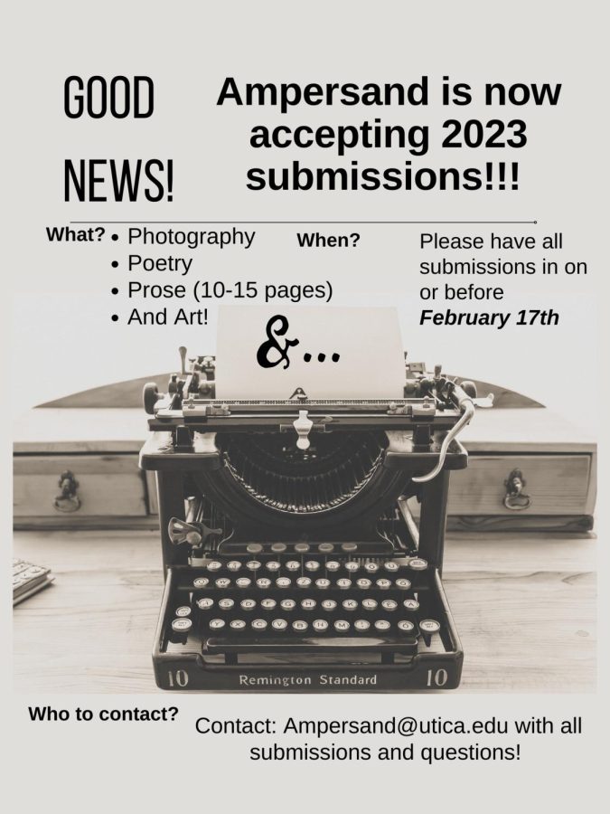 Ampersand is accepting photography, art, prose and poetry by February 17.