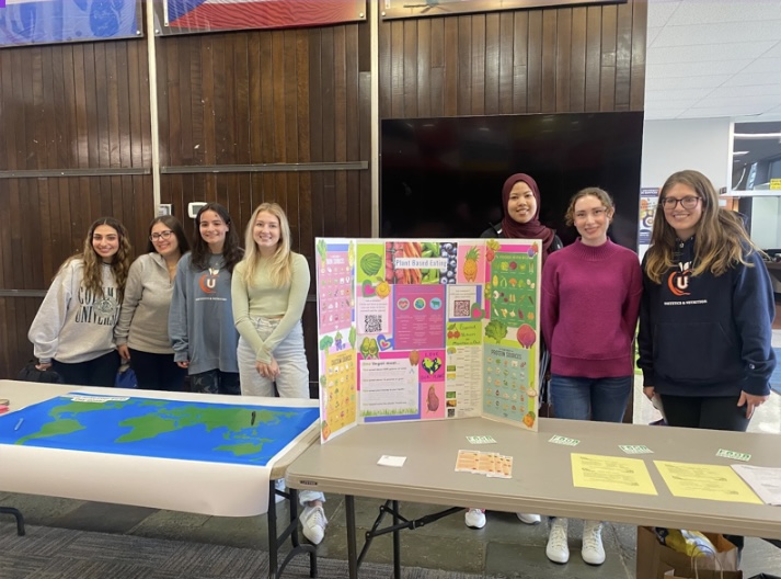Students at the Earth Day Presentation from Terri Provosts Global Nutrition class at Utica University. 