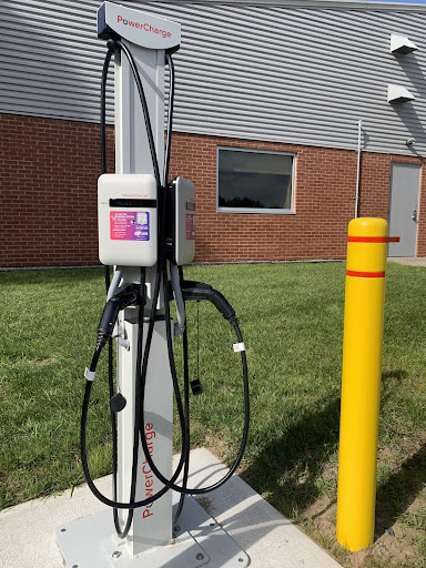 EV charging station located on campus. 