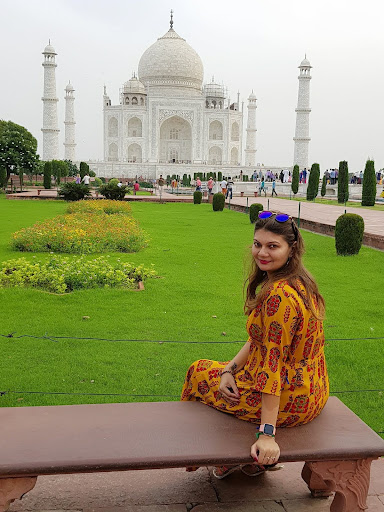 Juhi Ketan Lalka at the Taj Mahal. Courtesy of Juhi Ketan Lalka