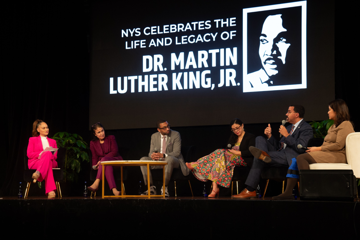 A panel discusses the life and legacy of Dr. Martin Luther King Jr. /Photo submitted by Georgina Parsons