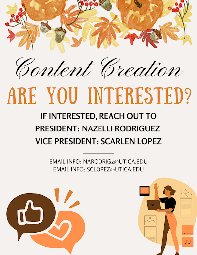 The Content Creation Club is a new organization that started at the end of the spring 2024 semester.