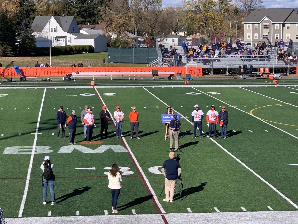 Photo of the announcement and ceremony of ABM Field at Gaetano Stadium on Saturday, Oct. 26. Photo by Syamimi Anuar. 