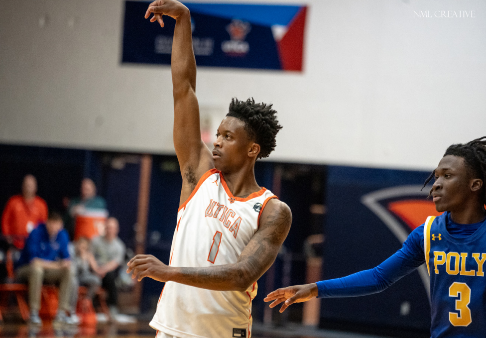 Photo of Thompson right after shooting against SUNY Poly. Photo from NMLCreative