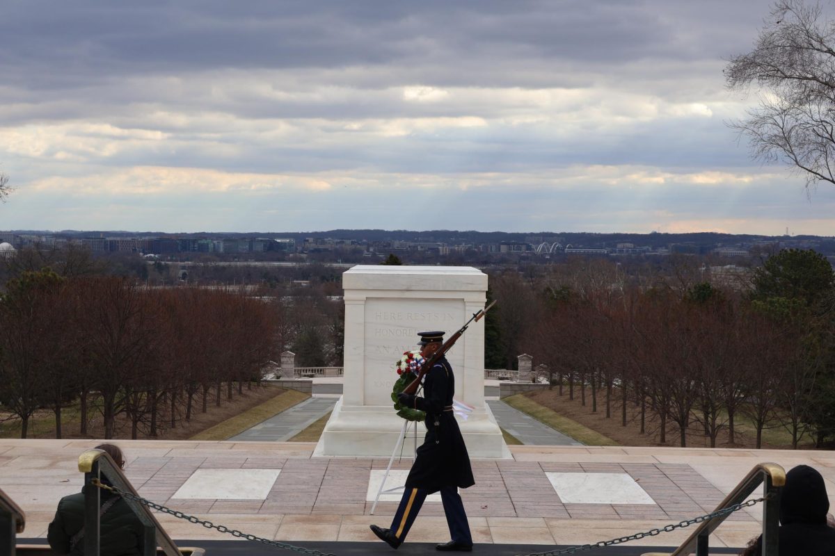 The Old Guard guarding the Tomb of the Unknown Soldier.