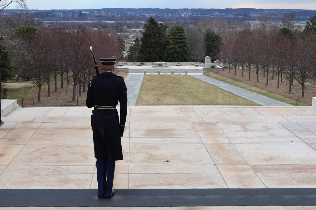 The Old Guard guarding the Tomb of the Unknown Soldier.