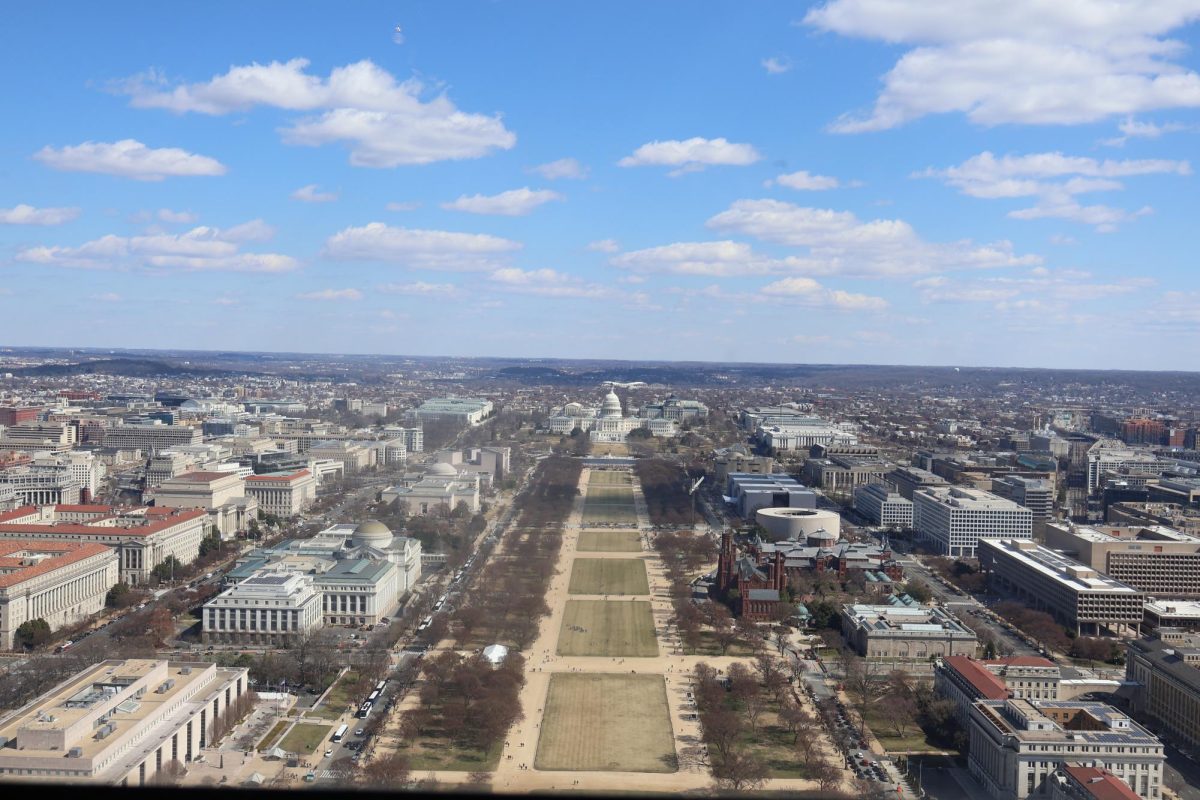 View of Capitol Hill from the top of the Washington Monument
