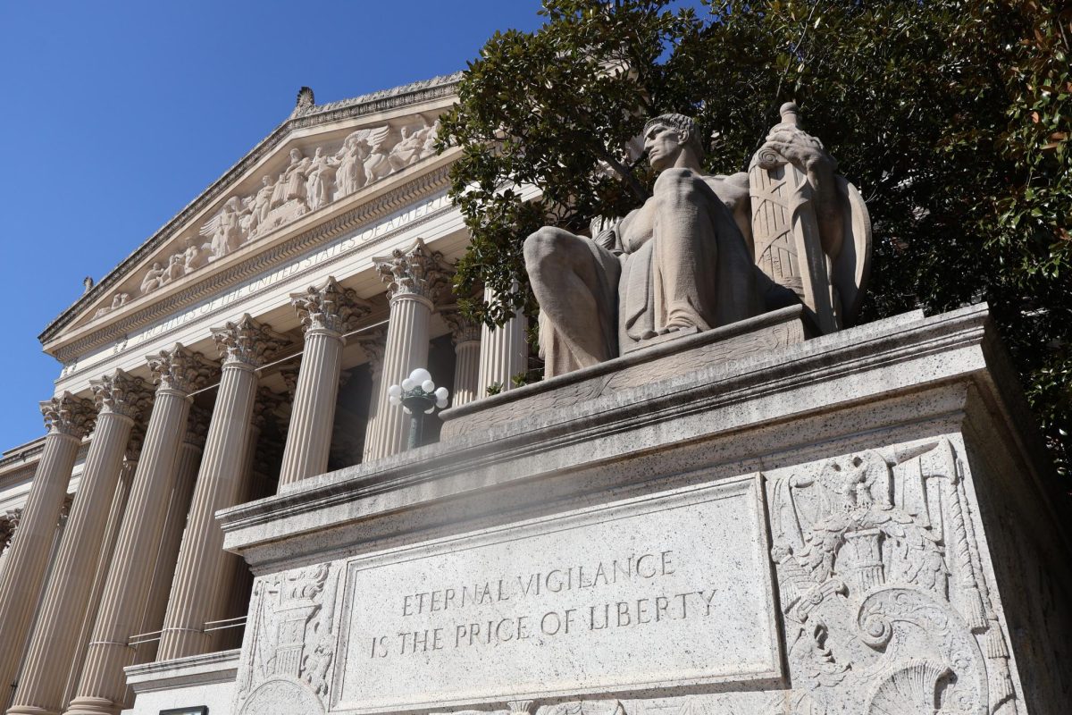 Outside of the National Archives.