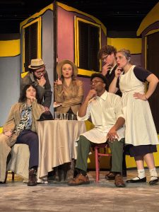 The cast of "Rhinoceros" performs in Strebel Auditorium. Photo courtesy of Laura Salvaggio.