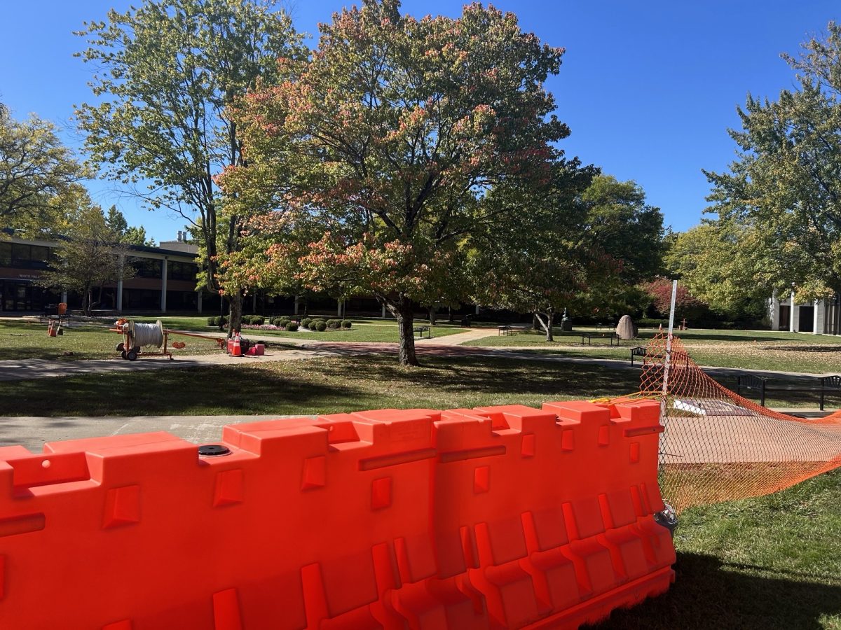 Photo of Academic Quad shut down. Taken by Megan Wright