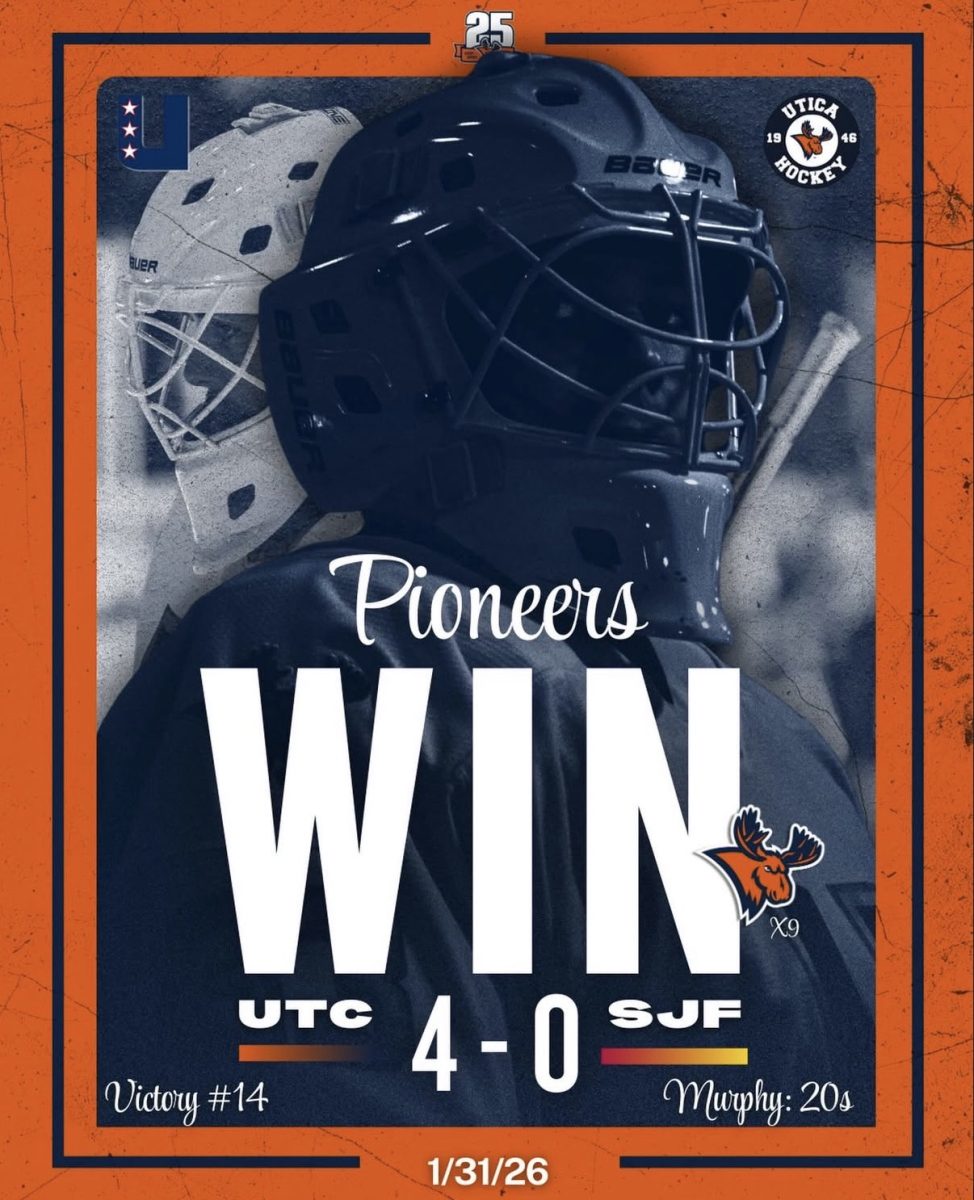 Winning post against St. John Fisher
from Utica Men’s Hockey
Instagram page.