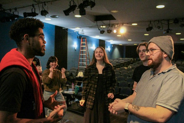 “Godspell” cast members at a recent rehearsal. Photo courtesy of Laura Salvaggio.