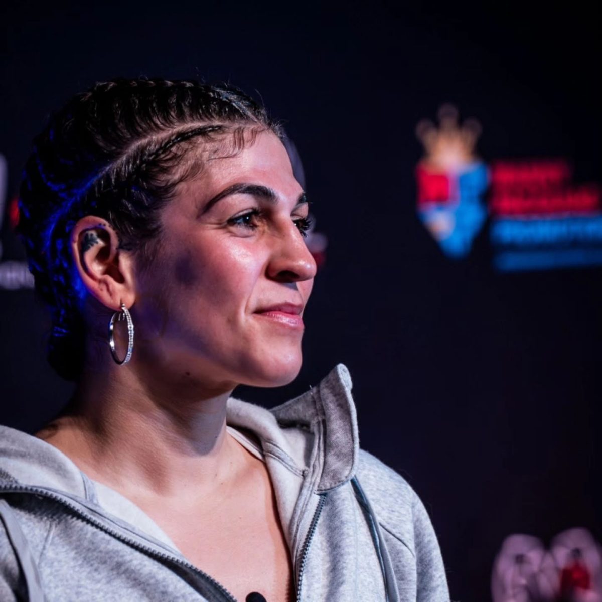 Katrina "Hurricane" Scalzo at her professional boxing debut in February. Photo courtesy of Alex Zwick 